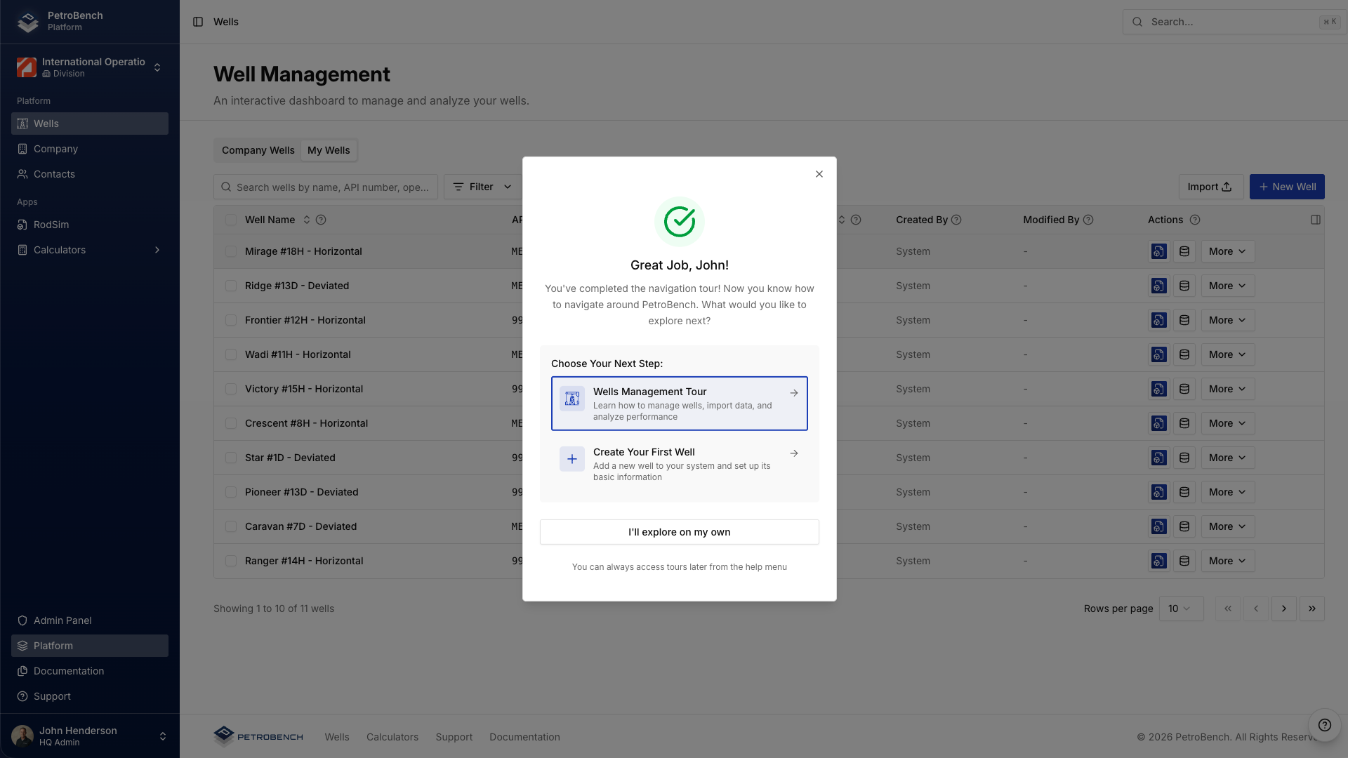 Tour completion celebration