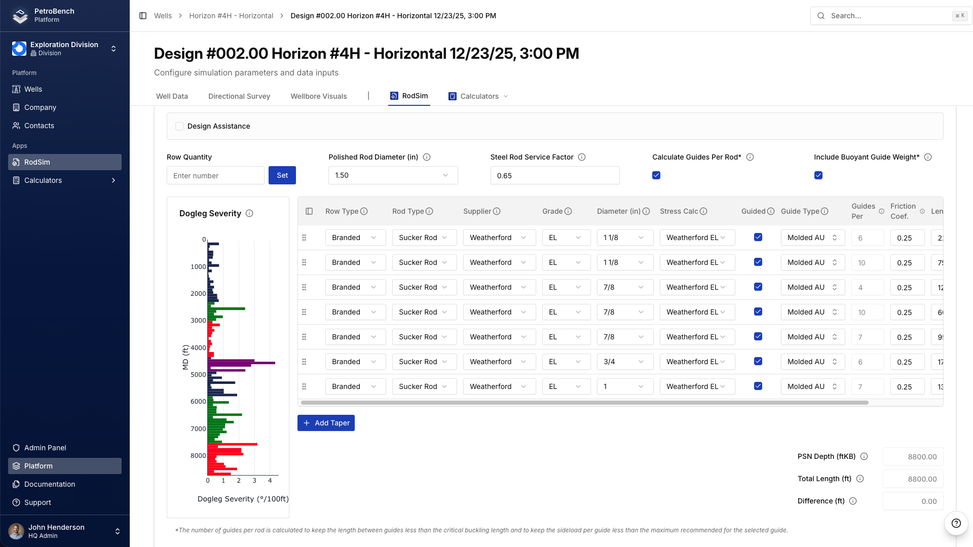 RodSim Intelligent Design